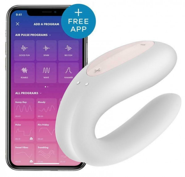 Stimulator-Vibrator Satisfyer Partner Plus Remote - Weiß