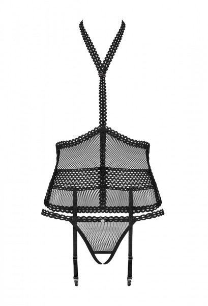 OB Strapelie corset & thong black S/M