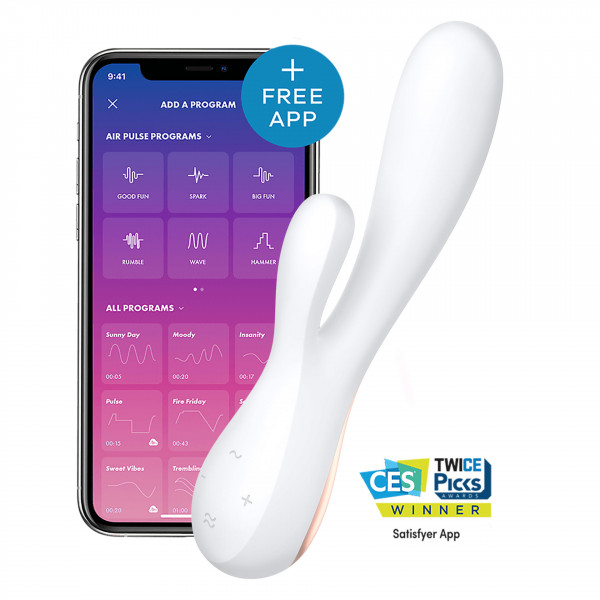 Verbundener Vibrator Satisfyer Mono Flex - Weiß