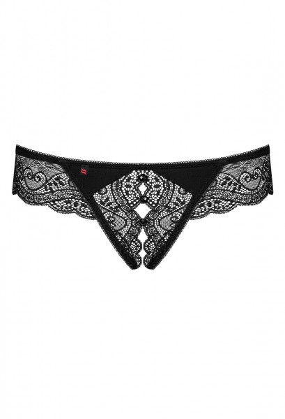 OB Miamor crotchless thong black L/XL