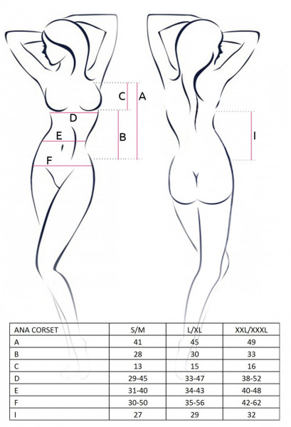 PL Ana corset schwarz L/XL