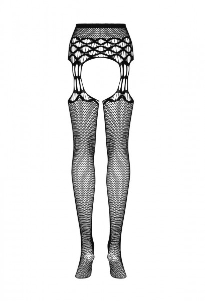 OB Garter stockings S816 black Size Plus XL/XXL