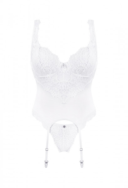 OB Amor Blanco corset & thong white S/M