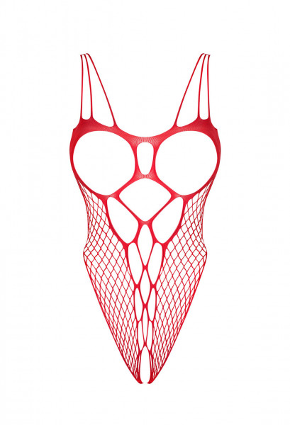 OB B133 crotchless teddy red S/M/L