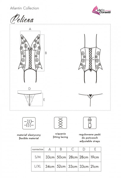 LC Peliena corset black S/M