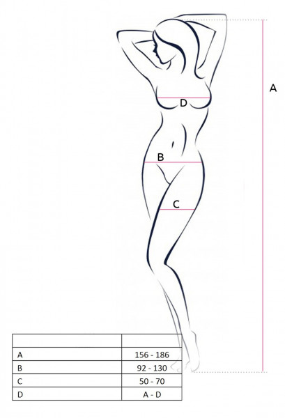 PE Bodystocking BS054 weiß S/L