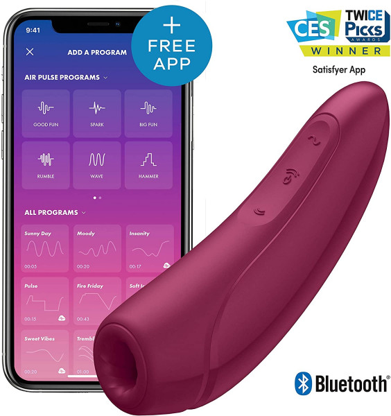 Angeschlossener Stimulator Satisfyer Curvy 1+ - Burgund