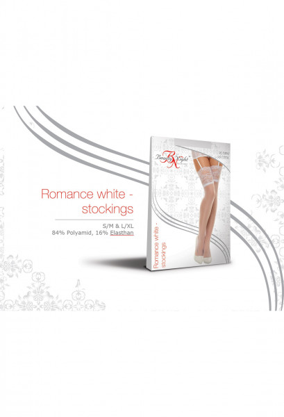 BN Romance stockings white 20DEN L/XL