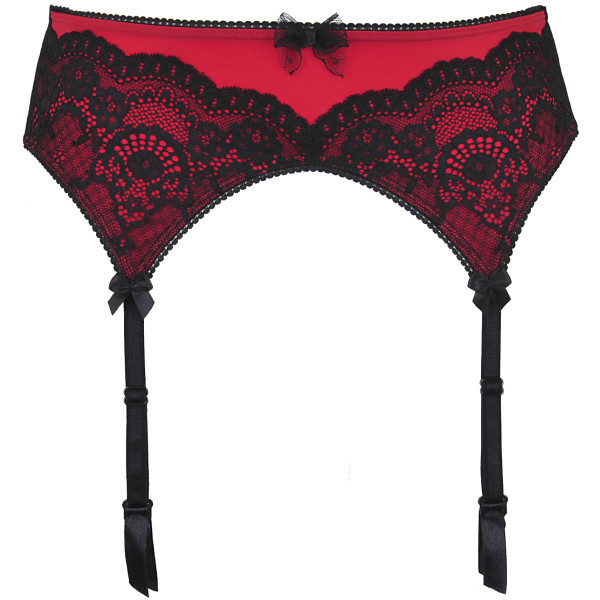 V-9882 garter belt black-red L