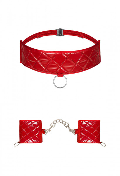 OB Hunteria cuff & chocker red O/S