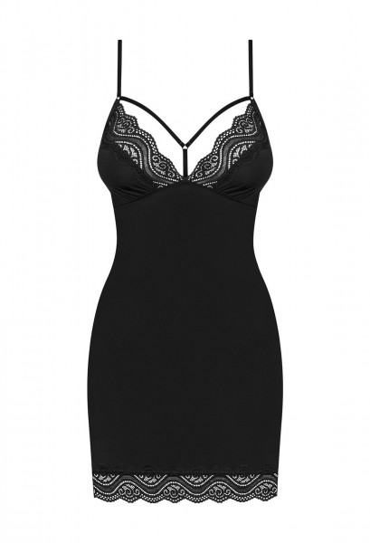 OB Diyosa chemise & thong black XXL