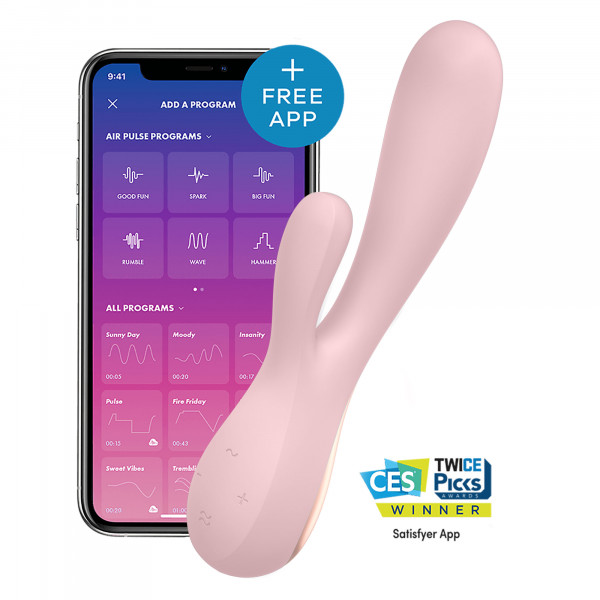 Verbundener Vibrator Satisfyer Mono Flex - Rosa