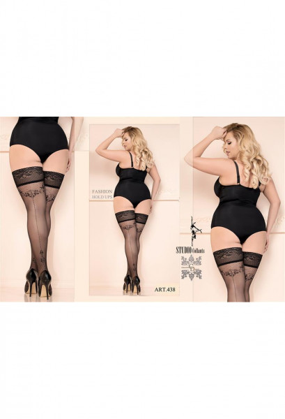 BS Art. 438 halterlose Strümpfe schwarz 20DEN XL+