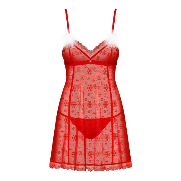 OB Claussica babydoll & thong red XS/S