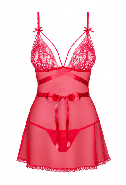 OB Lovlea babydoll & thong red S/M